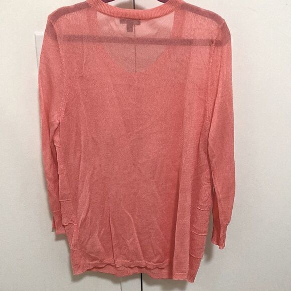 Talbots NWOT Pink Lightweight Cardigan with Button Front & 3/4 Sleeve. Size XS - Picture 2 of 6